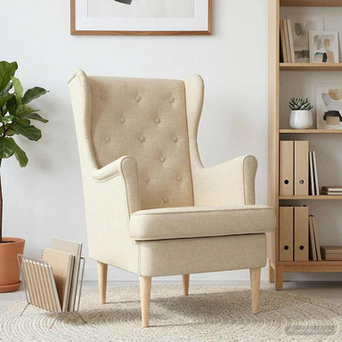 Fauteuil Crèmekleurig Stof