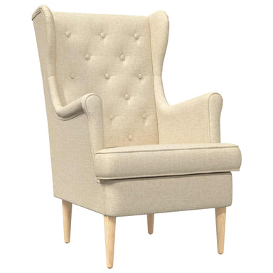 Fauteuil Crèmekleurig Stof