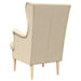 Fauteuil Crèmekleurig Stof
