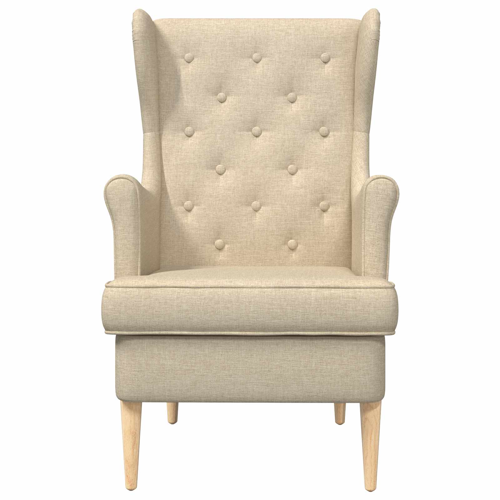 Fauteuil Crèmekleurig Stof