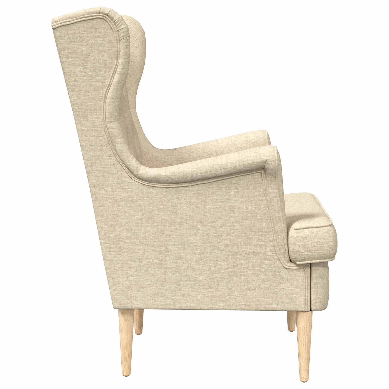 Fauteuil Crèmekleurig Stof