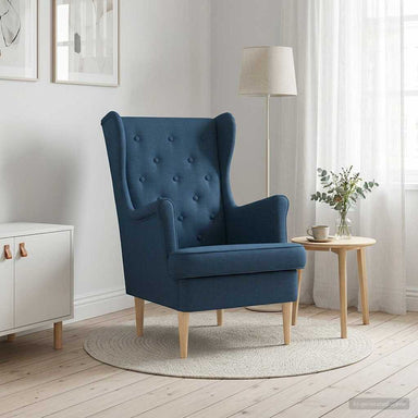 Fauteuil Blauw Stof