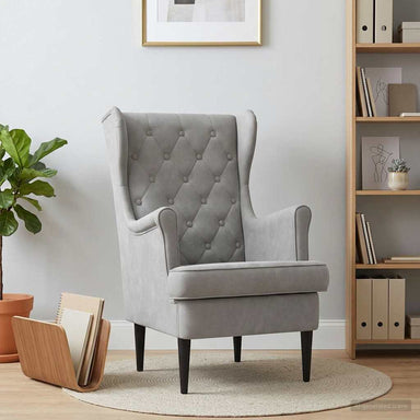 Fauteuil Lichtgrijs Fluweel