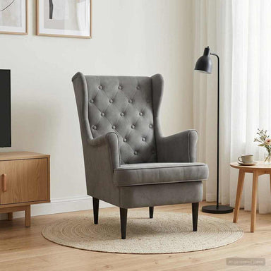 Fauteuil Donkergrijs Fluweel