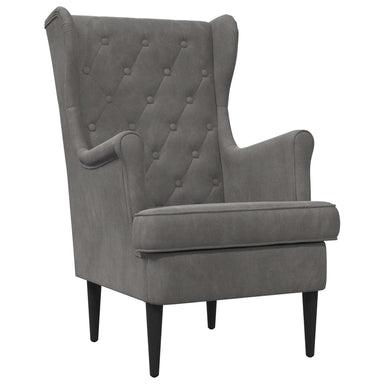 Fauteuil Donkergrijs Fluweel