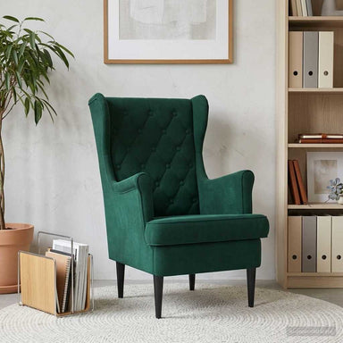 Fauteuil Donkergroen Fluweel