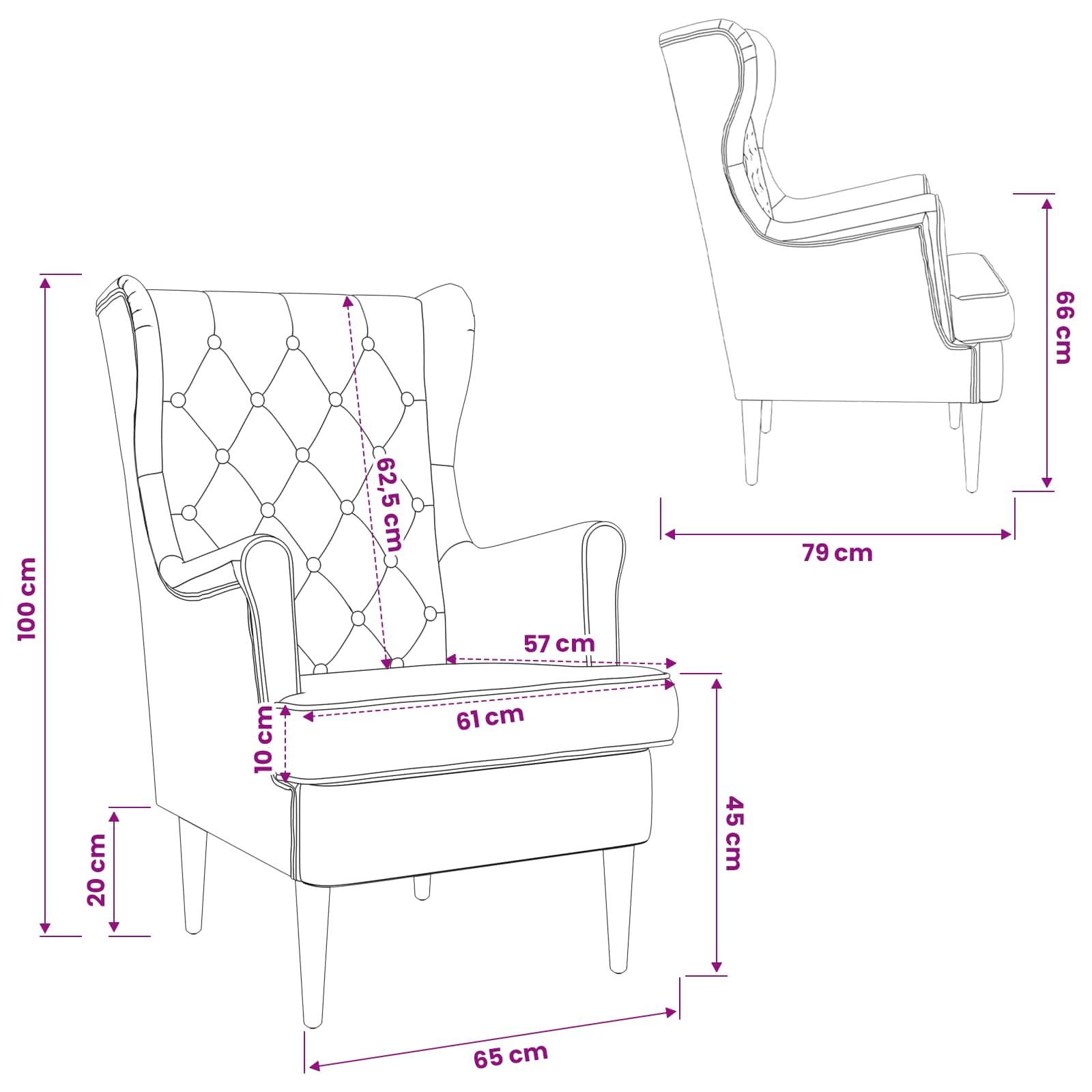 Fauteuil Donkergroen Fluweel