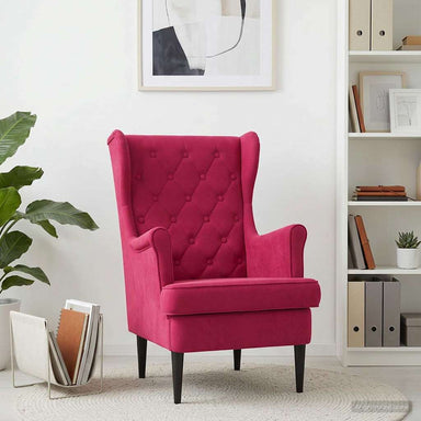 Fauteuil Wijnrood Fluweel