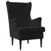 Fauteuil Zwart Fluweel