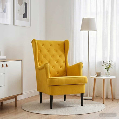Fauteuil Geel Fluweel