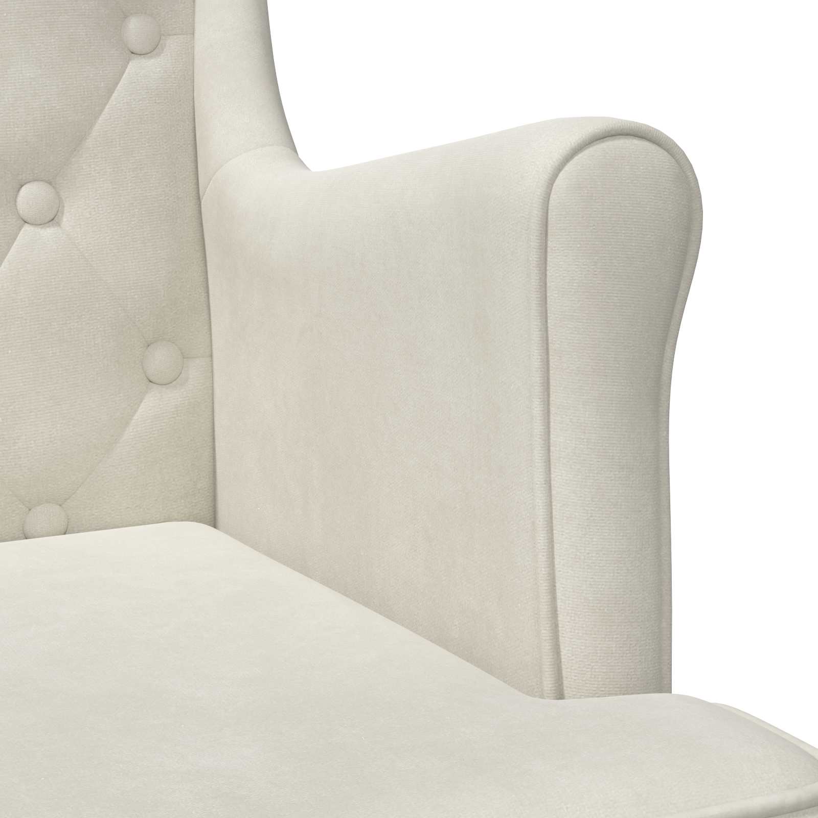 Fauteuil Crèmekleurig Fluweel