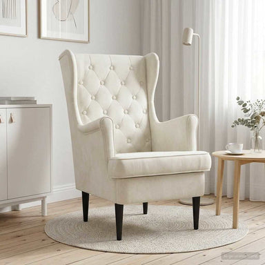 Fauteuil Crèmekleurig Fluweel