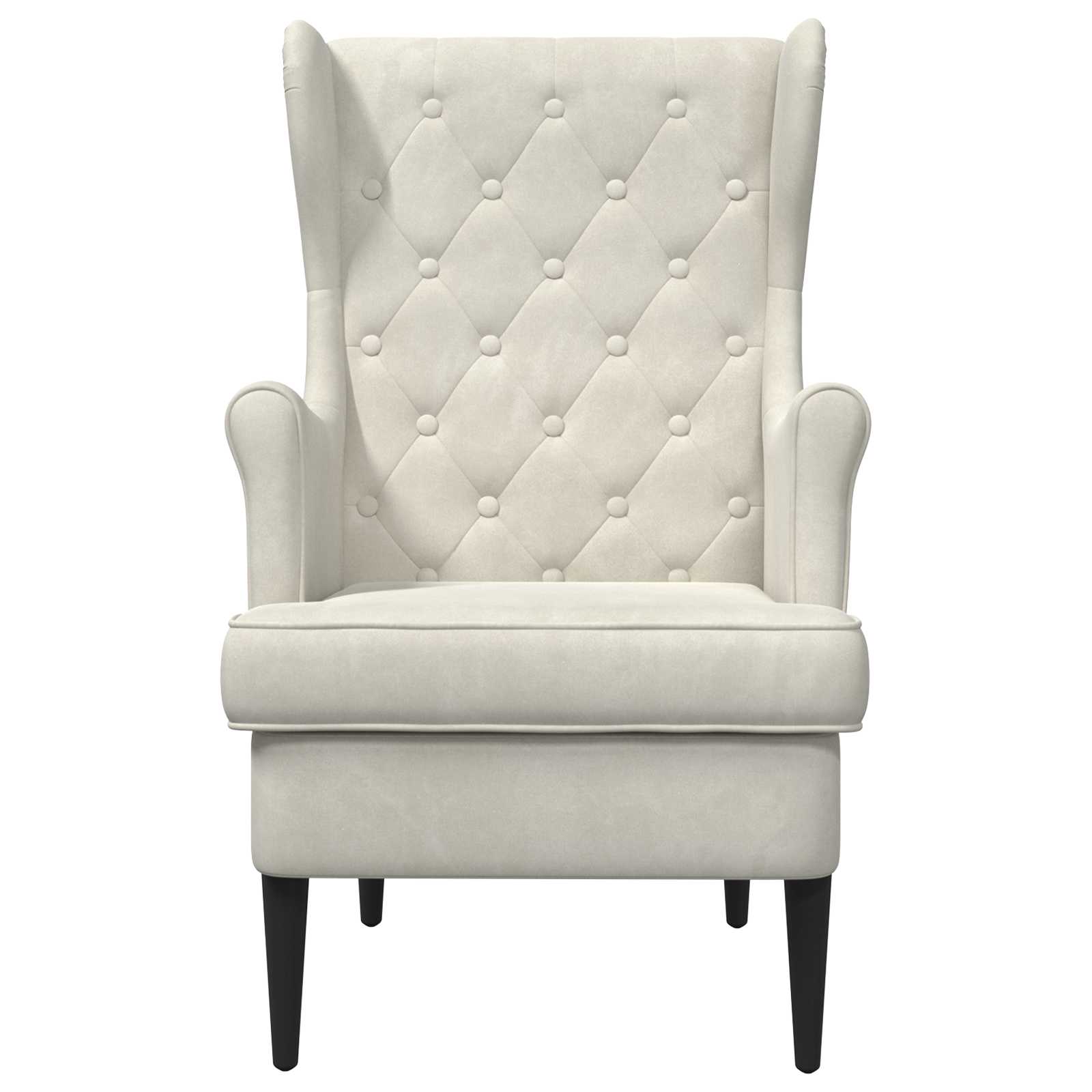 Fauteuil Crèmekleurig Fluweel