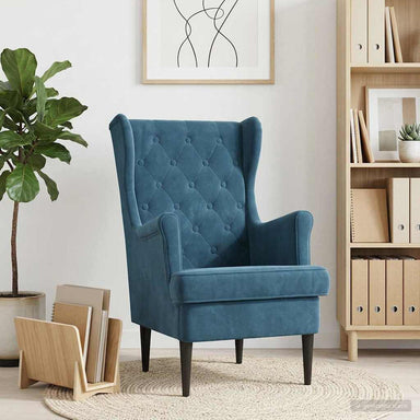 Fauteuil Blauw Fluweel