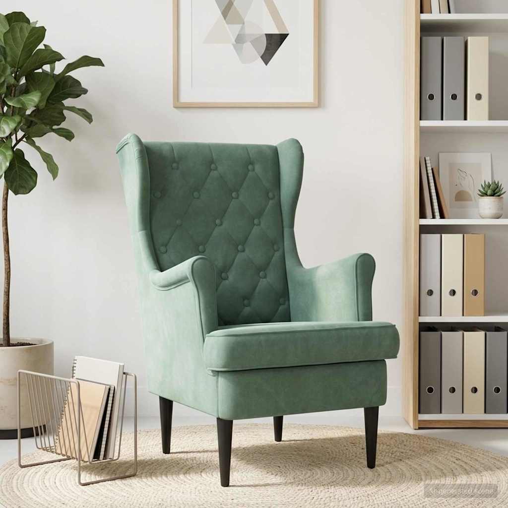 Fauteuil Zeegroen Fluweel