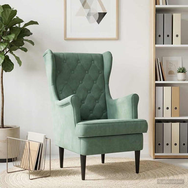 Fauteuil Zeegroen Fluweel
