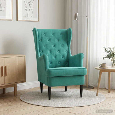 Fauteuil Turquoise Fluweel