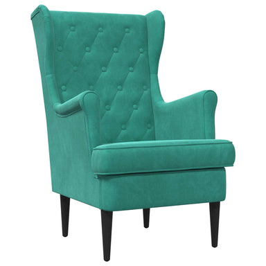 Fauteuil Turquoise Fluweel