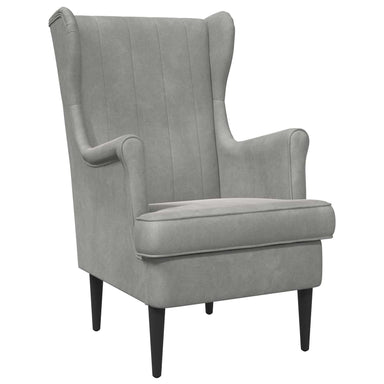 Fauteuil Lichtgrijs Fluweel
