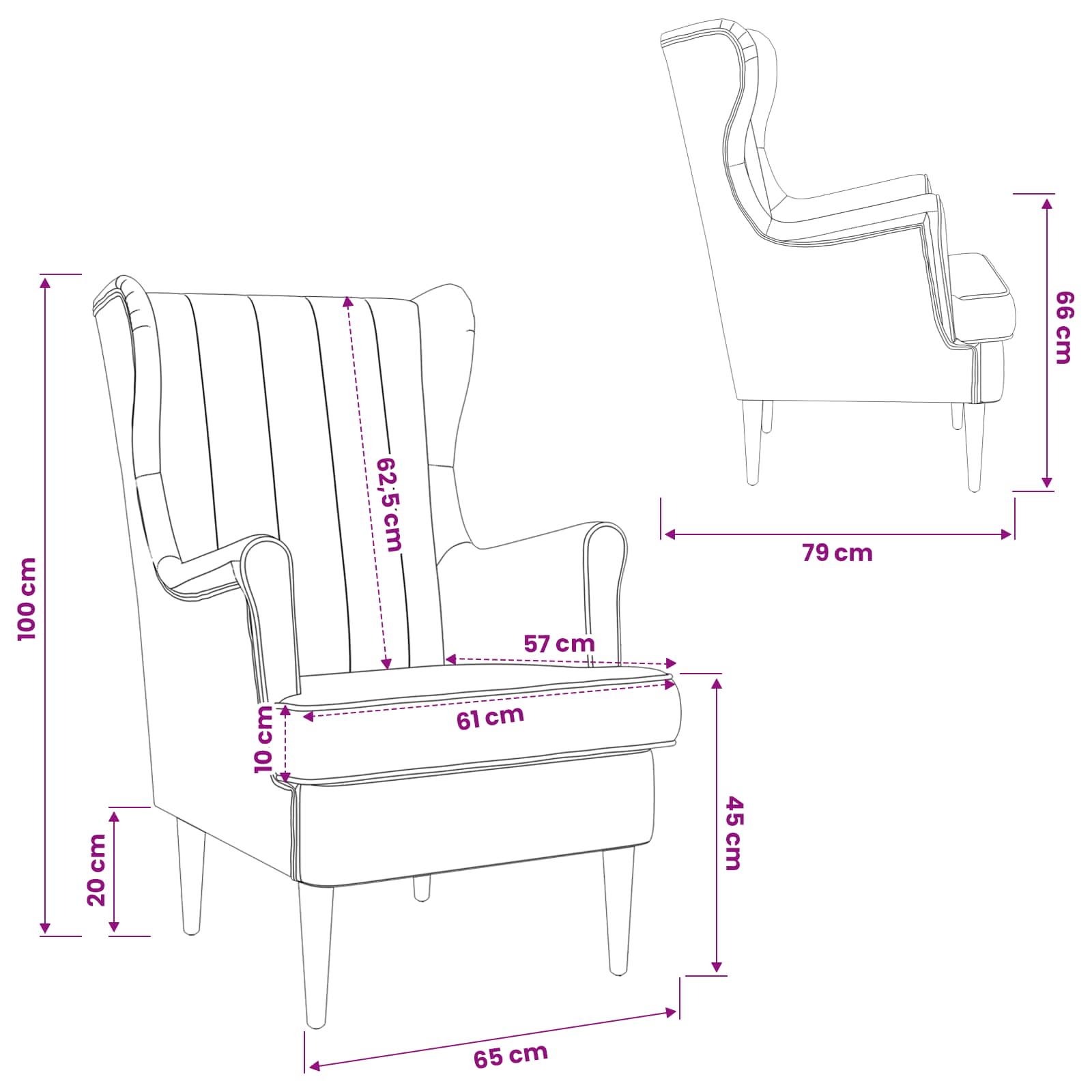 Fauteuil Lichtgrijs Fluweel
