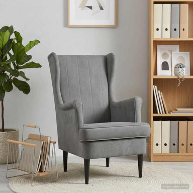 Fauteuil Donkergrijs Fluweel