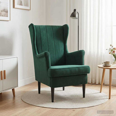 Fauteuil Donkergroen Fluweel