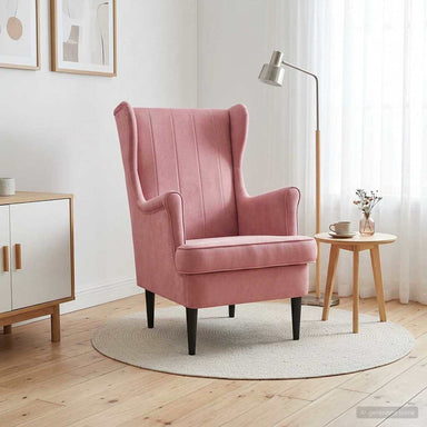 Fauteuil Roze Fluweel