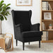 Fauteuil Zwart Fluweel