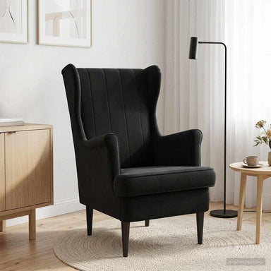 Fauteuil Zwart Fluweel
