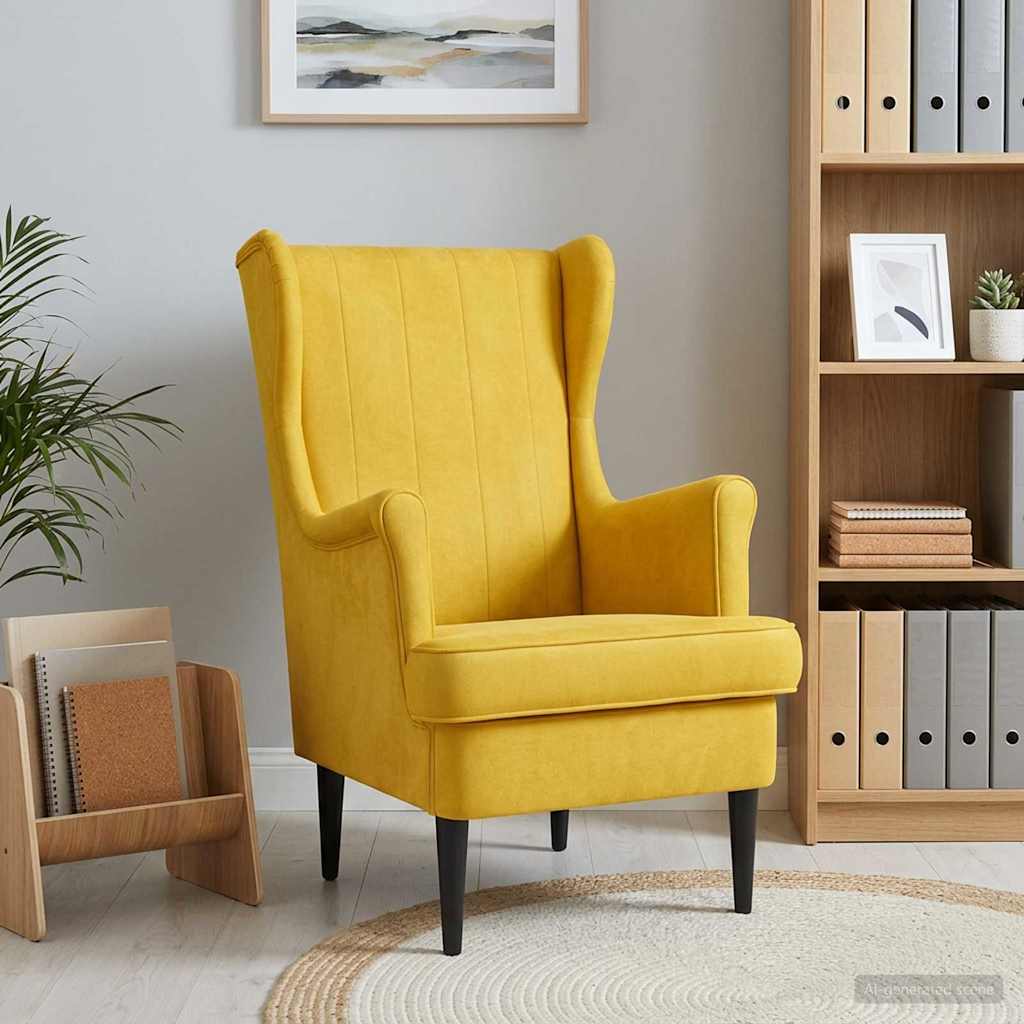Fauteuil Geel Fluweel