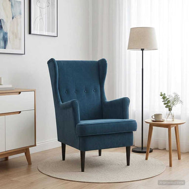Fauteuil Blauw Fluweel