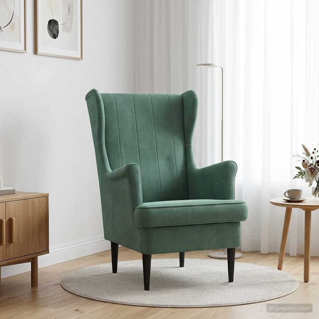 Fauteuil Zeegroen Fluweel