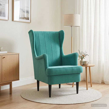 Fauteuil Turquoise Fluweel