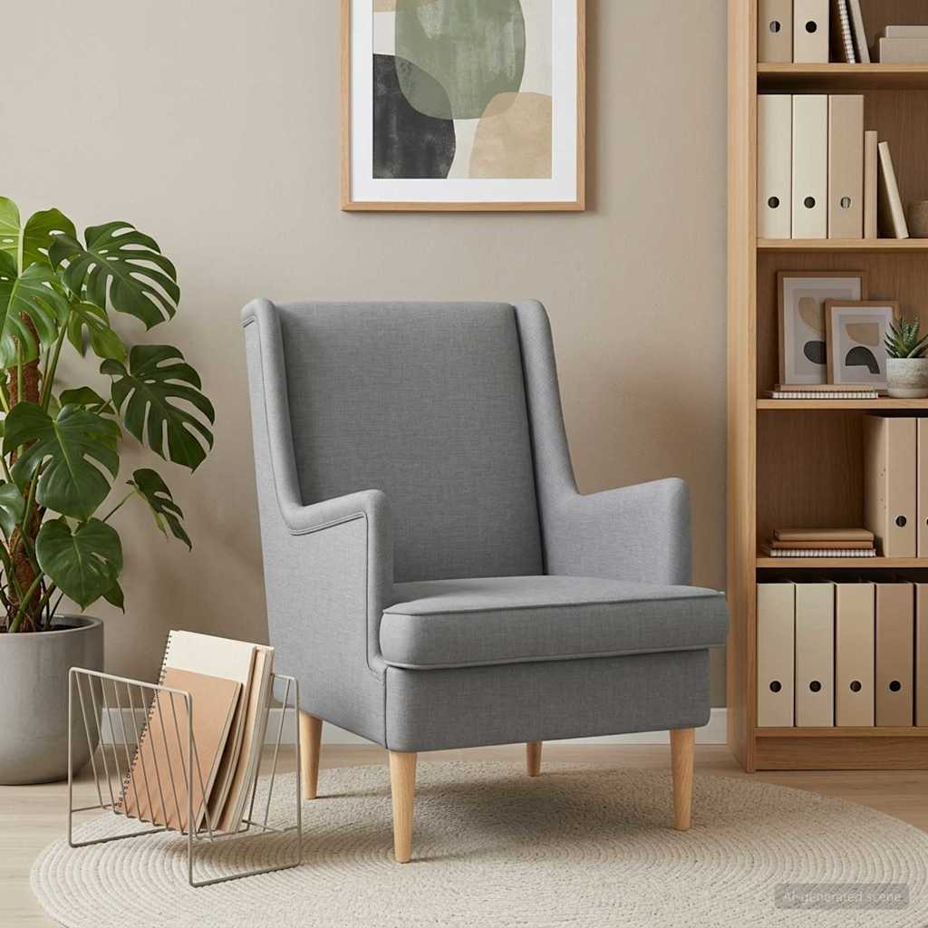 Fauteuil Lichtgrijs Stof