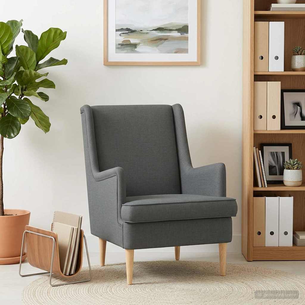 Fauteuil Donkergrijs Stof