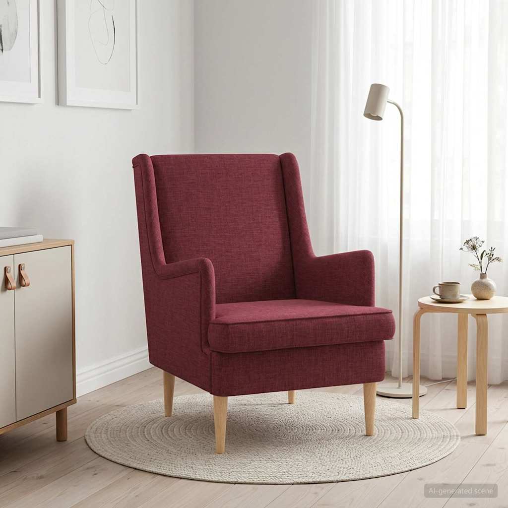 Fauteuil Wijnrood Stof