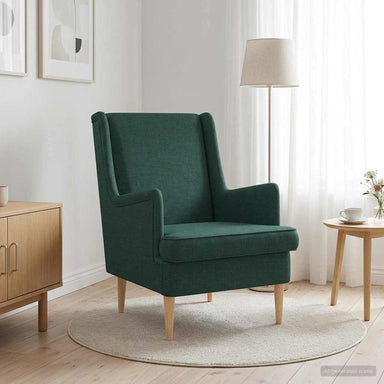 Fauteuil Donkergroen Stof