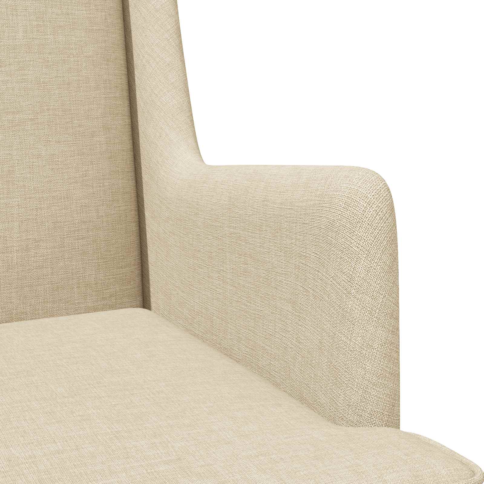 Fauteuil Crèmekleurig Stof