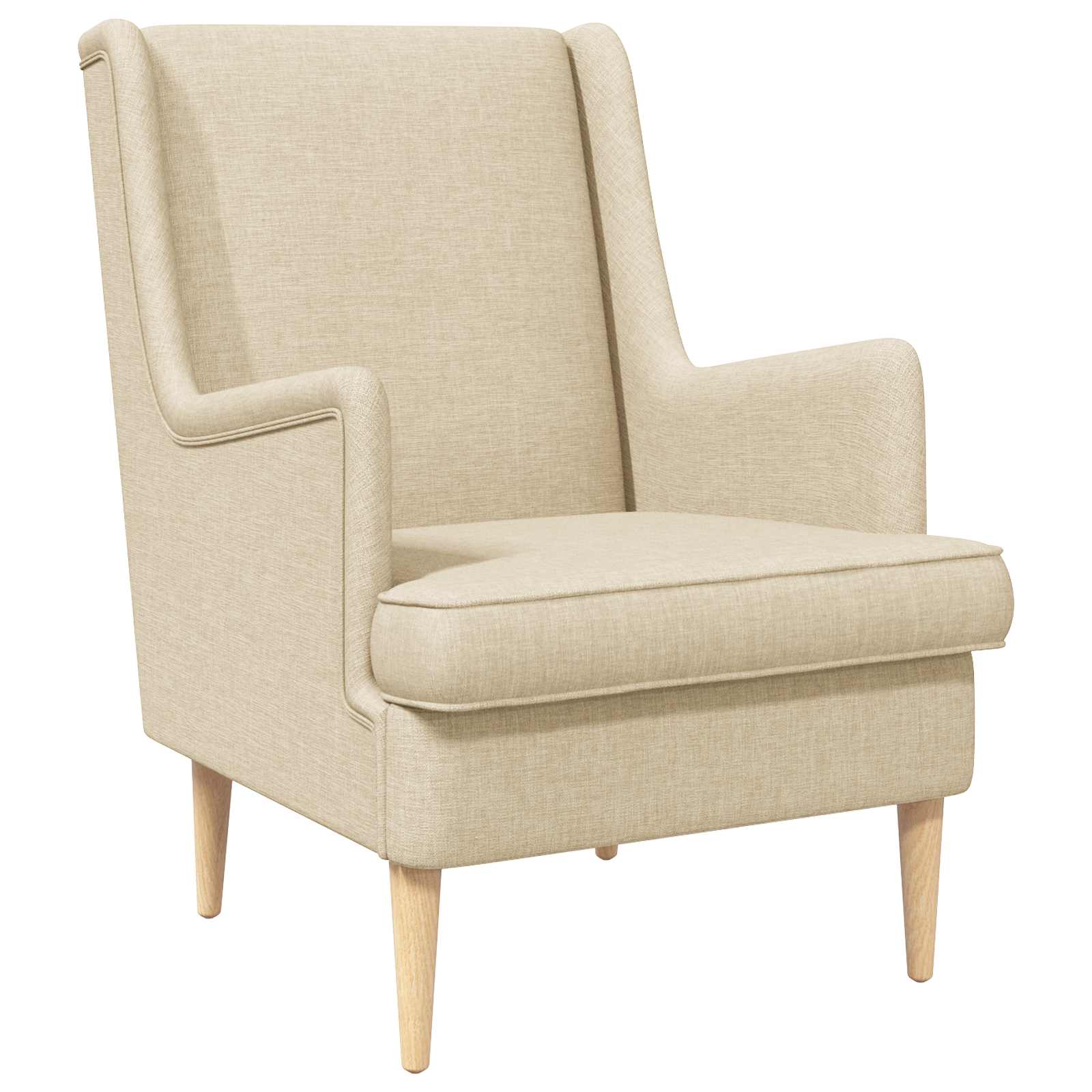 Fauteuil Crèmekleurig Stof