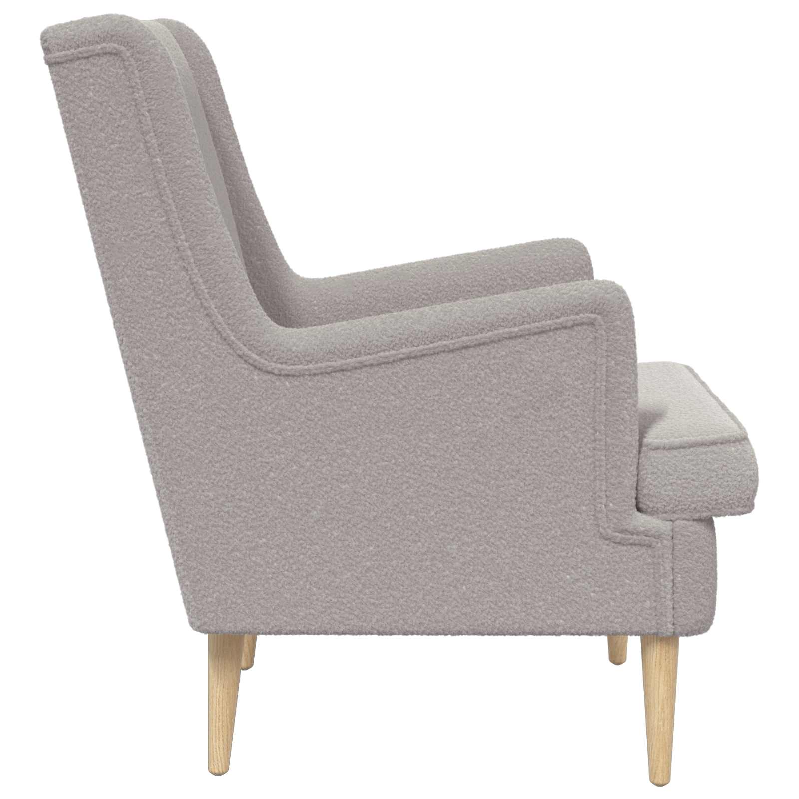 Fauteuil Lichtgrijs Bouclé