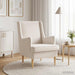 Fauteuil Crèmekleurig Bouclé