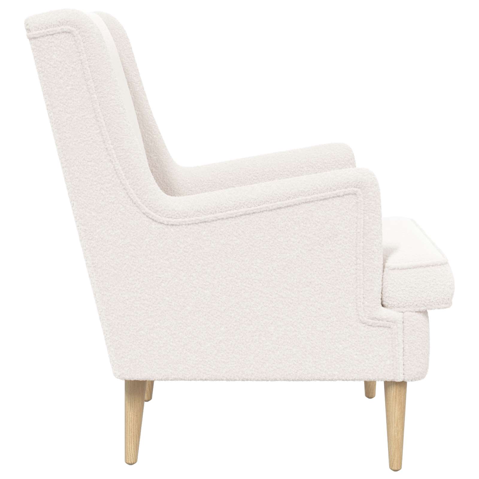 Fauteuil Crèmekleurig Bouclé
