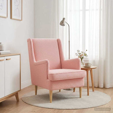 Fauteuil Roze Bouclé