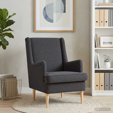Fauteuil Donkergrijs Bouclé