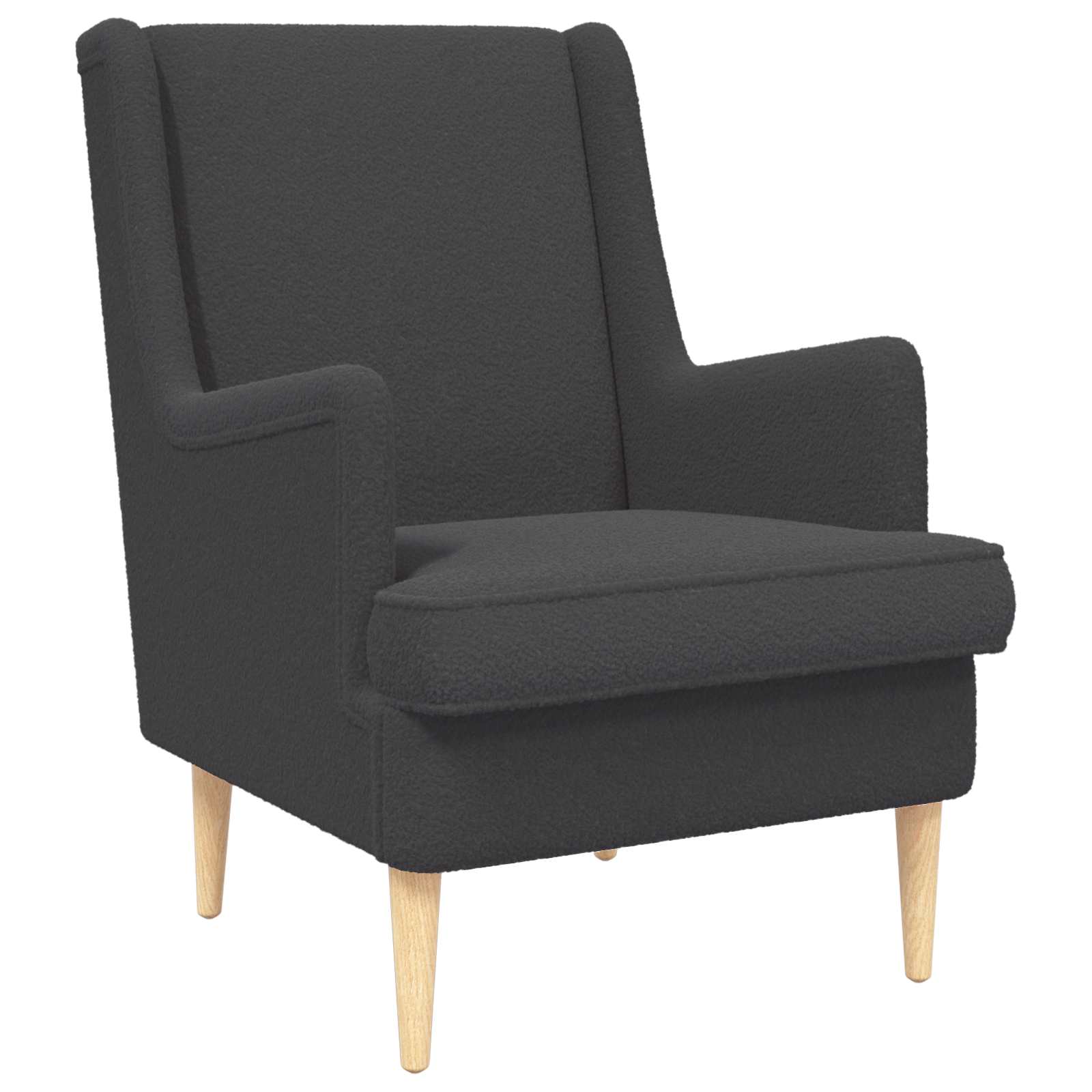 Fauteuil Donkergrijs Bouclé