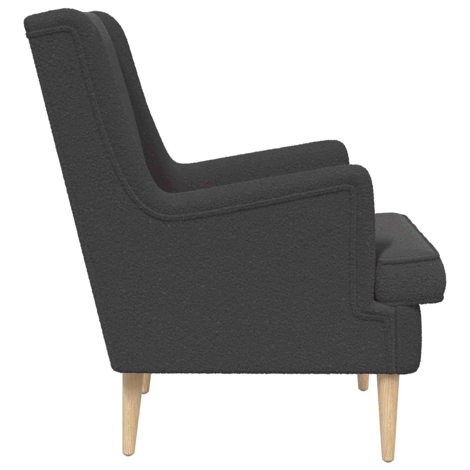 Fauteuil Donkergrijs Bouclé