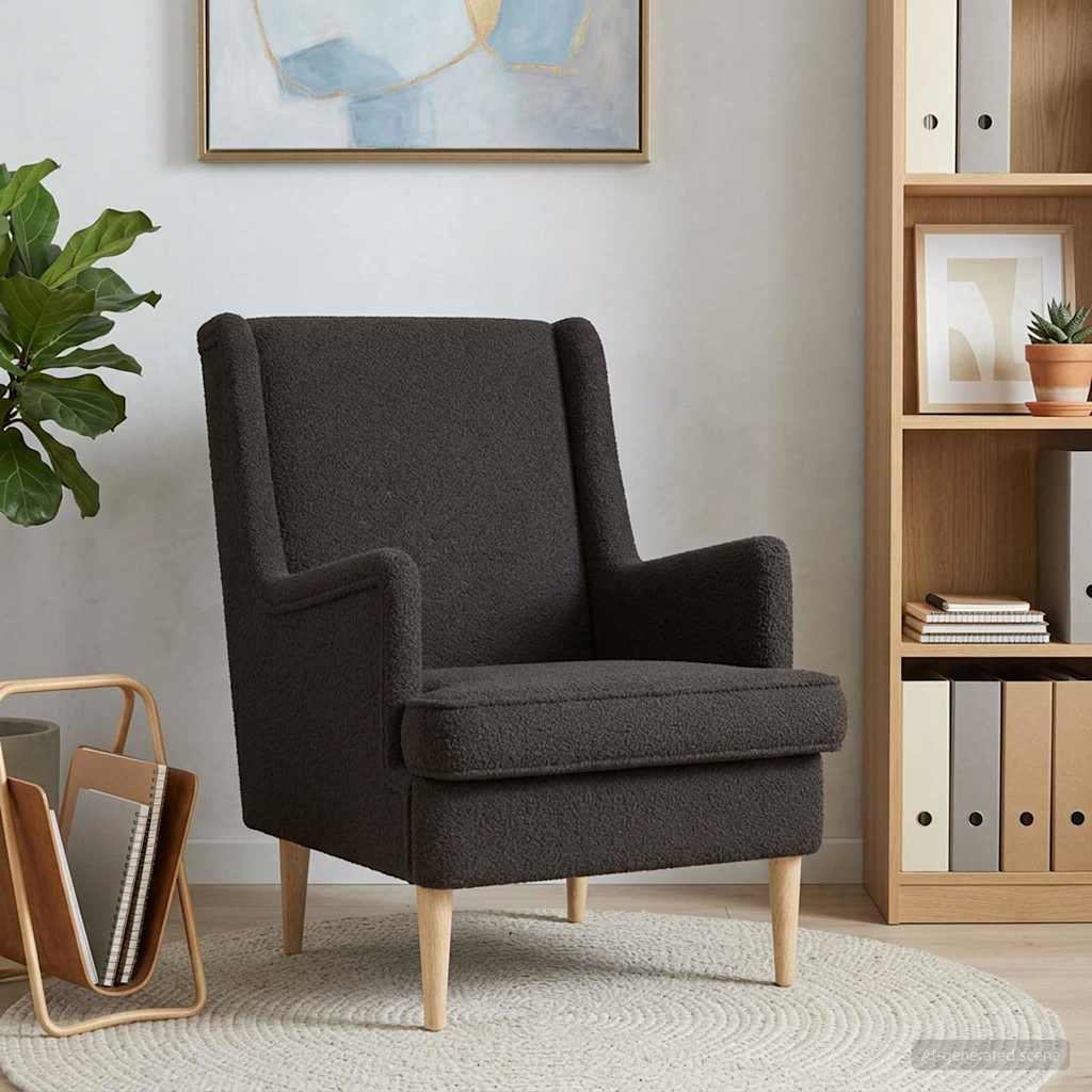 Fauteuil Zwart Bouclé