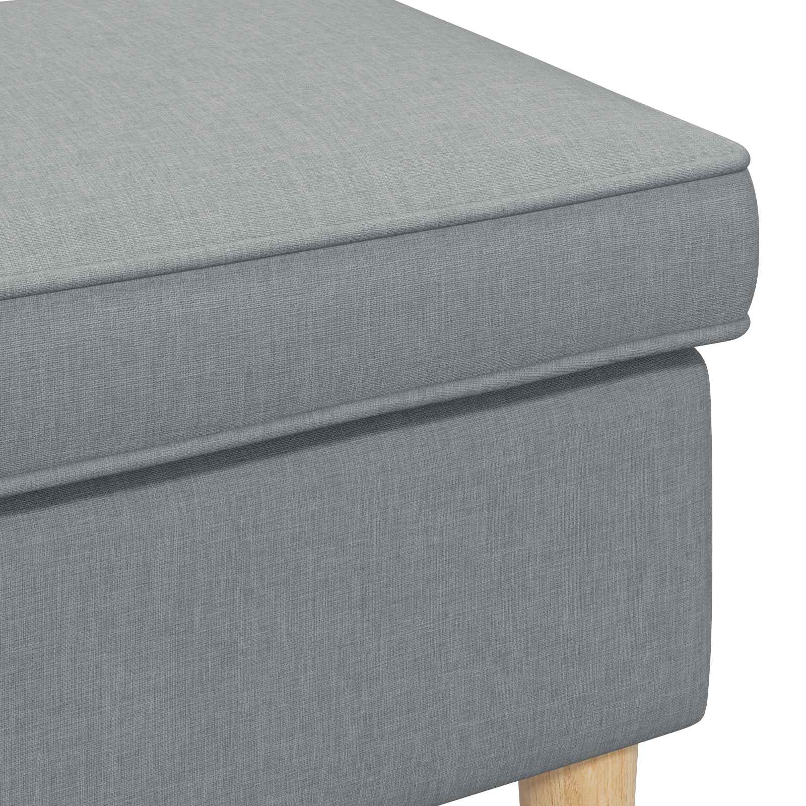 Voetenbank Lichtgrijs 55 x 35 x 41 cm Polyester