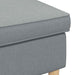 Voetenbank Lichtgrijs 55 x 35 x 41 cm Polyester