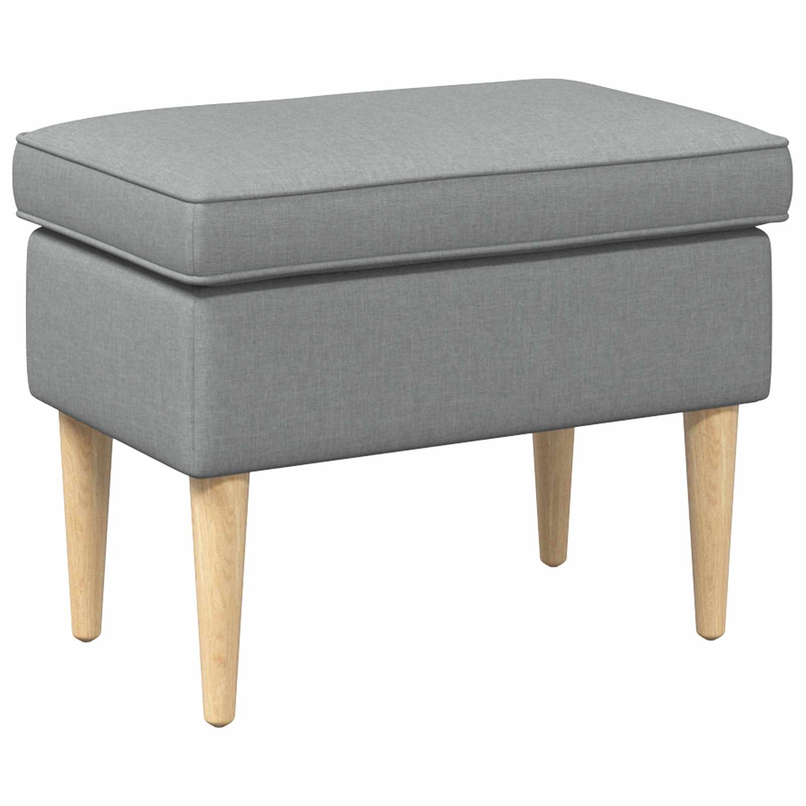 Voetenbank Lichtgrijs 55 x 35 x 41 cm Polyester
